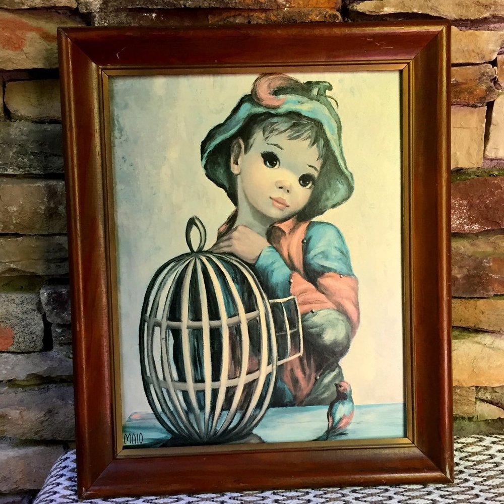 Vintage Maio Mardi Gras Boy Framed Art